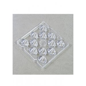 S01.01.01.029_SL-50X50-12-T2M, линза 50х50мм, 12 LED, T2M, для 3030, PC, прозрачная, без уплотнителя