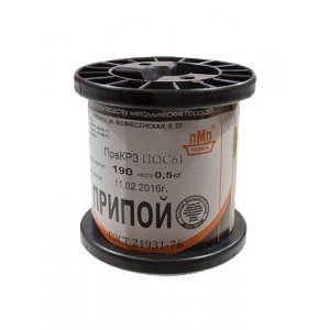 Припой ПОС61 ПРВ 3.0мм катушка 500г