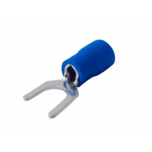НАКОНЕЧНИК ВИЛОЧНЫЙ изолированный 6.5мм 1.5-2.5мм² (НВи 2.5-6 / НВи 2-6 / SVS2-6) синий  REXANT