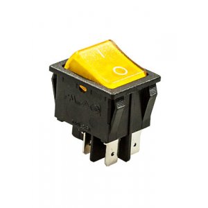 SC767B ПЕРЕКЛЮЧАТЕЛЬ 4 КОНТ. 250В/15.0А ЖЕЛТЫЙ С ПОДСВЕТКОЙ