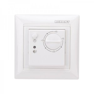 Терморегулятор механический RX-308B (белый) REXANT (совместим с Legrand серии Valena)