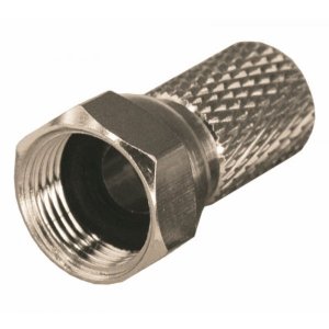 F-разъем для  SAT, (с резиновым уплотнителем), медь, L=20 мм  REXANT