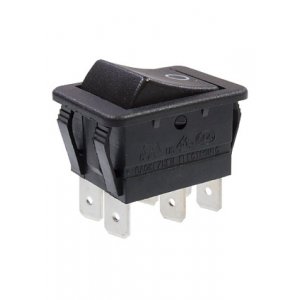 SC767 Переключатель 6 конт. 250В/16.0А черный без подсветки