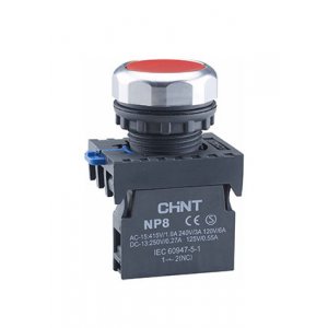 667231, Кнопка управления NP8-01BN/4 без подсветки красная 1НЗ IP65