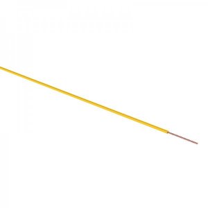 Провод ПГВА / ПВАМ 1 х 0.75мм², (бухта 100м), ЖЕЛТЫЙ  REXANT