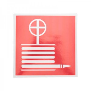 Наклейка знак пожарной безопасности «Пожарный кран» 150х150 мм REXANT, стоимость за 1шт  (в упаковке 5шт)