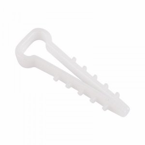 Дюбель-хомут нейлоновый прямоугольный 5-10 мм, белый (упак. 100 шт)  REXANT