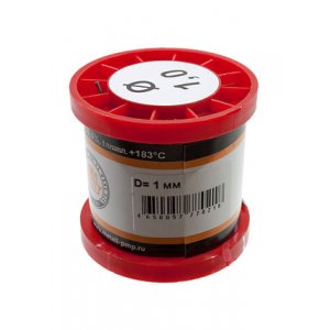 Припой ПОС61 ПРВ 1.0мм катушка 200г