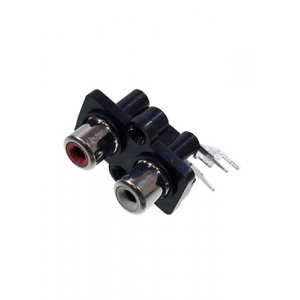 RS-207-04, гнездо RCA 2 разъема на панель