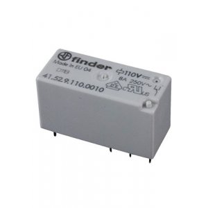41.52.9.110.0010, Finder Низкопрофильное миниатюрное электромеханическое реле; монтаж на печатную пл