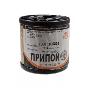 Припой ПОС61 ТР 0.8мм катушка 1кг