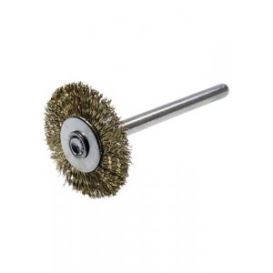 Щетка для микродрели (гравера) плоская металл желт.