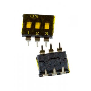 DI-F03, Dip переключатель гермет. 3 поз. 2.54мм 24В 25мА
