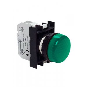 CP0Y0XY, Арматура сигнальная зеленая со светодиодом 100-250 В перем. тока