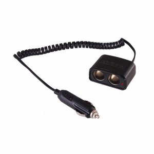 Разветвитель автоприкуривателя  2гн  шнур спираль  1.5М  REXANT