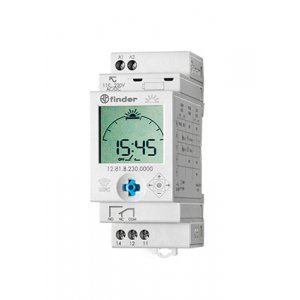 12.81.8.230.0000, Реле времени цифровое ASTRO; монтаж на рейку 35мм; 1СO 16A; питание 110 230B AC/DC
