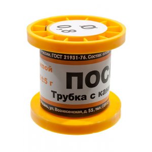 Припой ПОС61 ТР 0.8мм катушка  50г