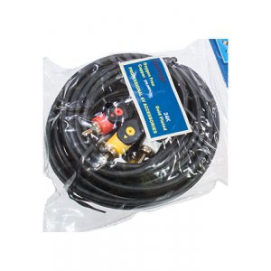 3-0333-3.0, Шнур A/V 3-3 RCA plastic-gold, d=4 мм, 3.0 м