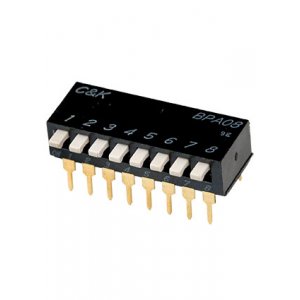 BPA08B, DIP переключатель 0.1А 5В, в отверстие