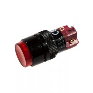 D16LMR1-1ABHR, кнопка без фикс. 250В 5А LED подсветка 6В красн.