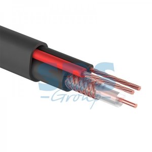 Кабель KBK-П-2 +2x0,50мм², (Cu/CCA) (96), черный, ø7,0 мм (бухта 200м) (одножильный РК 75-2-11)  PROconnect