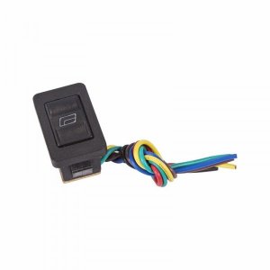 Выключатель (стеклоподъемника) клавишный 12V 20А (6с) (ON)-OFF-(ON)  черный  с подсветкой и проводом  (ASW-21D)  REXANT