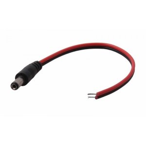 РАЗЪЁМ  питания штекер  2.1х5.5x10мм  с проводом 20см  REXANT