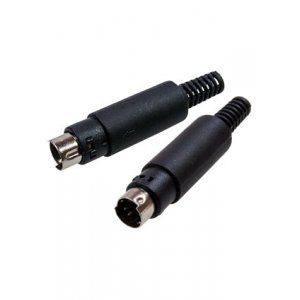 1-410, разъем mini DIN 4 контакта (s-vhs) штекер пластик на кабель