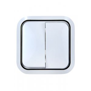 11203 ВЫКЛЮЧАТЕЛЬ  СКРЫТ.УСТ.2 КЛ. (БЕЛ/ЗОЛ.)