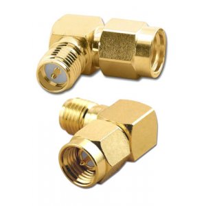 SMA-F - RP SMA-M, переходник угловой розетка-вилка