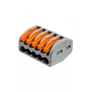 222 415, клемма 5-проводная для медного провода 5х0.08, 2.5-4.0 мм2