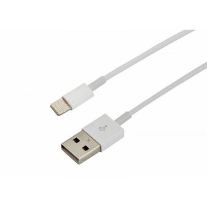 USB кабель для iPhone 5/6/7 моделей ОРИГИНАЛ (чип MFI) 1М белый REXANT
