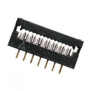 FDC-14, вилка на плату и на шлейф шаг 2.54мм