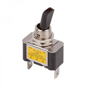 Тумблер 12V 30А (3c) ON-OFF однополюсный  с зеленой LED подсветкой  (ASW-07D-2)  REXANT