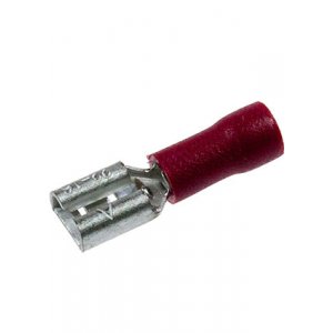 РПи-п 1.5-(4.8), Клемма ножевая изолированная штекер 4.8мм 0.5-1.5мм2 красная