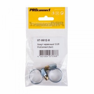 Хомут червячный 12-20 мм, (упак. 2 шт)  PROconnect
