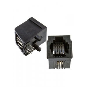 TJ3-6P4C, Розетка RJ14 телефонная на плату тип 3B
