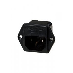 CH1-0455, евровилка сетевая на корпус с отсеком для предохранителя