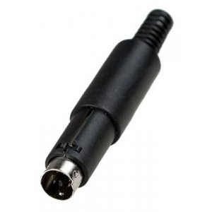 1-440, разъем mini DIN 6 контактов штекер пластик на кабель