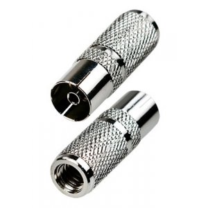 4-021, разъем телевизионный "гн" металл на кабель накрутка