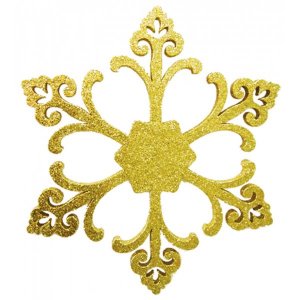 Елочная фигура "Снежинка "Морозко", 66 см, цвет золотой