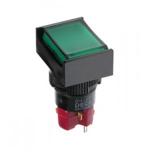 D16LMT2-1ABHG, кнопка без фиксации с LED подсветкой 250В 5А