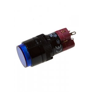 D16LAR1-1ab0B, кнопка с фиксацией 250В 5А, синяя