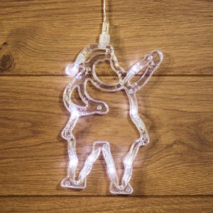 "Санта Клаус" Белый на присоске с подвесом