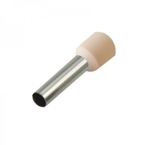 НАКОНЕЧНИК ШТЫРЕВОЙ ВТУЛОЧНЫЙ изолированный   F-18мм 10мм² (НШВи 10-18 / E10-18) слоновая кость  REXANT