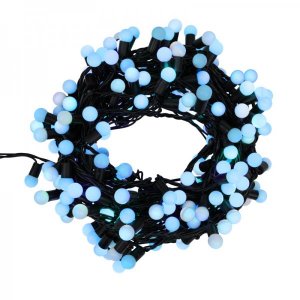 Мультишарики Ø17,5 мм 20м 200 LED Синие, черный ПВХ, соединяется
