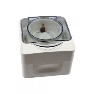 РА16-044B, розетка с заземлением 16А  белая