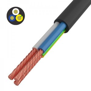 Провод ПВС 3x1,5 мм², черный, длина 50 метров, ГОСТ  REXANT