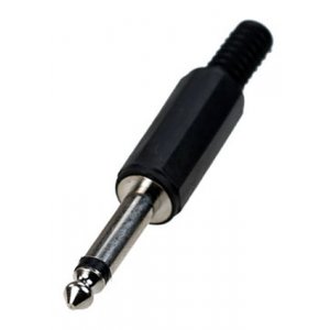 1-100 (NP-202), штекер аудио 6.35мм моно пластик на кабель
