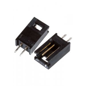 280370-2, вилка закр.на плату 1х2 к. 2.54мм позол.AMPMODU MODII